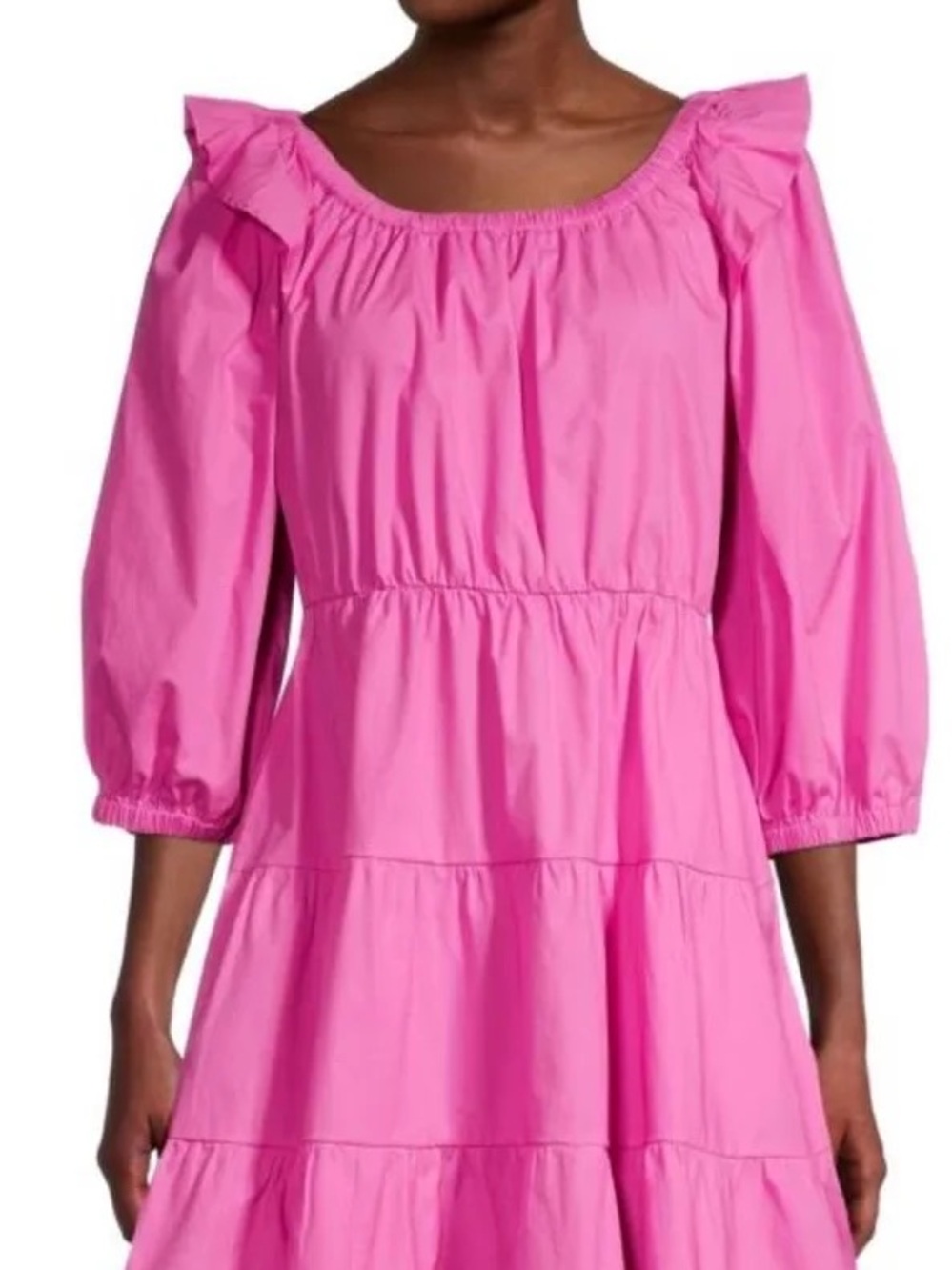 Anthropologie Rachel Parcell Pink Off-Shoulder Dress